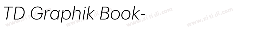 TD Graphik Book字体转换